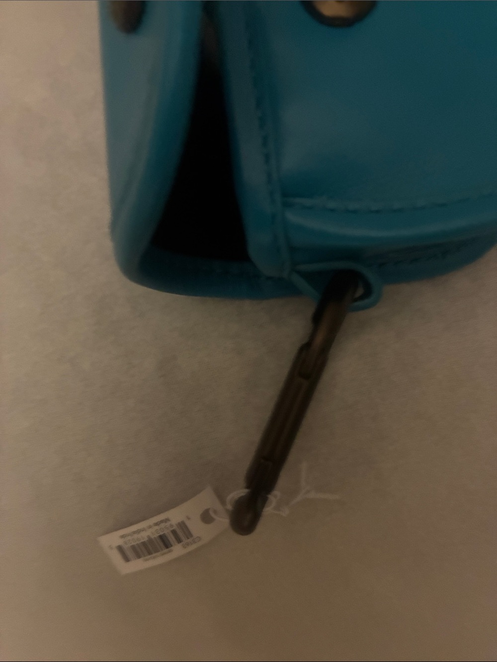 Coach Heritage Turnlock Blue/Turquoise Bag Charm / Mini Card Case # C3163 NWT - Picture 11 of 11
